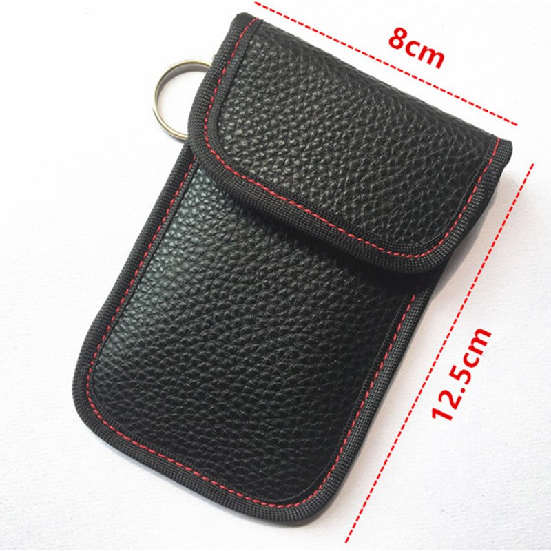 PU Faraday Auto Fernbedienung Schlüssel Tasche RFID Signal Blocker Kreditkarte Taschen fob Signal Abschirmung Schutz für sterben Privatsphäbetreffend Schutz Tasche1057