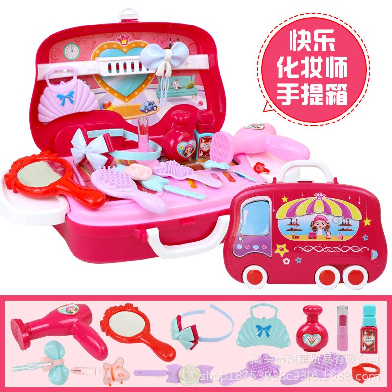 Kinderen Kleine Elektrische Boor Speelhuis Speelgoed Meisje Keuken Speelgoed Set Wastafel Speelgoed Koffer: Play House Makeup Artist  Suitcase  