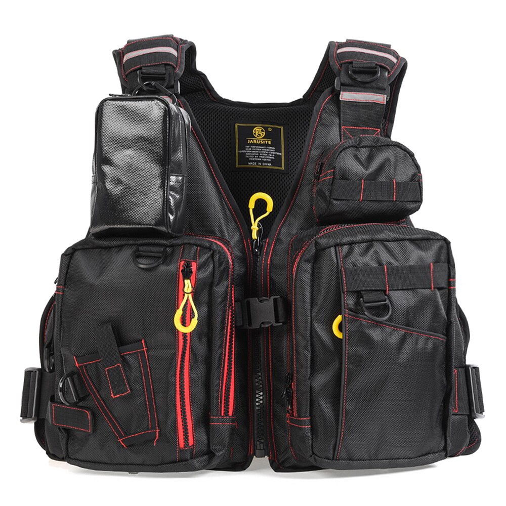 Fly Fishing Life Vest Outdoor Breathable Pockets Padded Life Safety Jacket Swimming Sailing Floatation Waistcoat Utility Vest