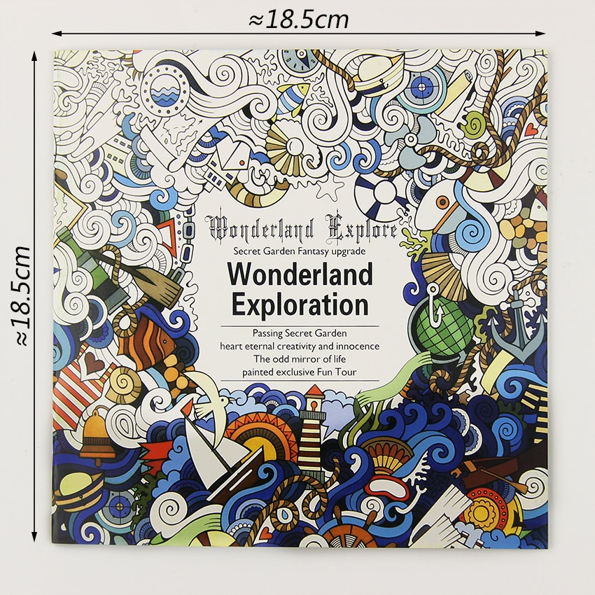 24 Pages Beautiful Wonderland Exploration Flower Coloring Book Painting Graffiti Book Children Adult Time Drawing Book