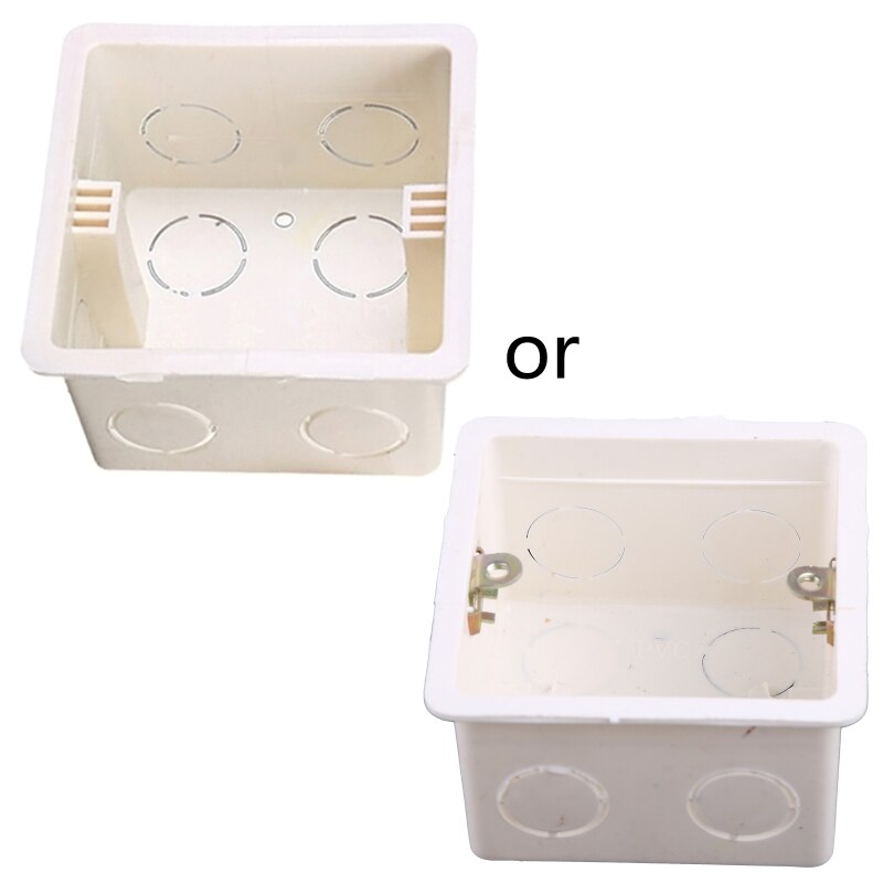 86X86 Pvc Junction Box Wall Mount Cassette Voor Schakelaar Socket Base Schakelaar Bodem Doos Elektrische Doos Accessoires: 2