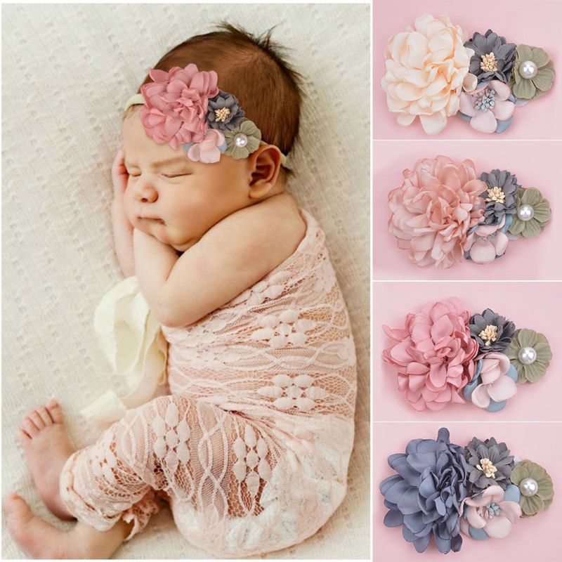 Ragazza di Fiore del bambino fascia Elastica infantile per Bambini di Stirata Dei Capelli Della fascia Del bambino Appena nato Fotografia Puntelli Copricapi Accessori