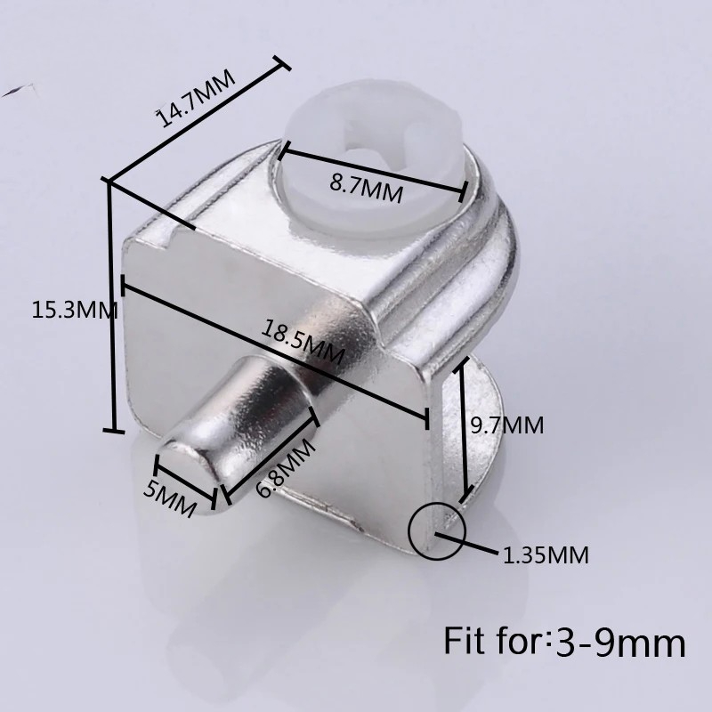 20 Stück halbrunde Halbkreis 3-9mm dicke Glas klemmen Glas regal halterung Klemm halterung Halterung Halterung Eck halterung Clips
