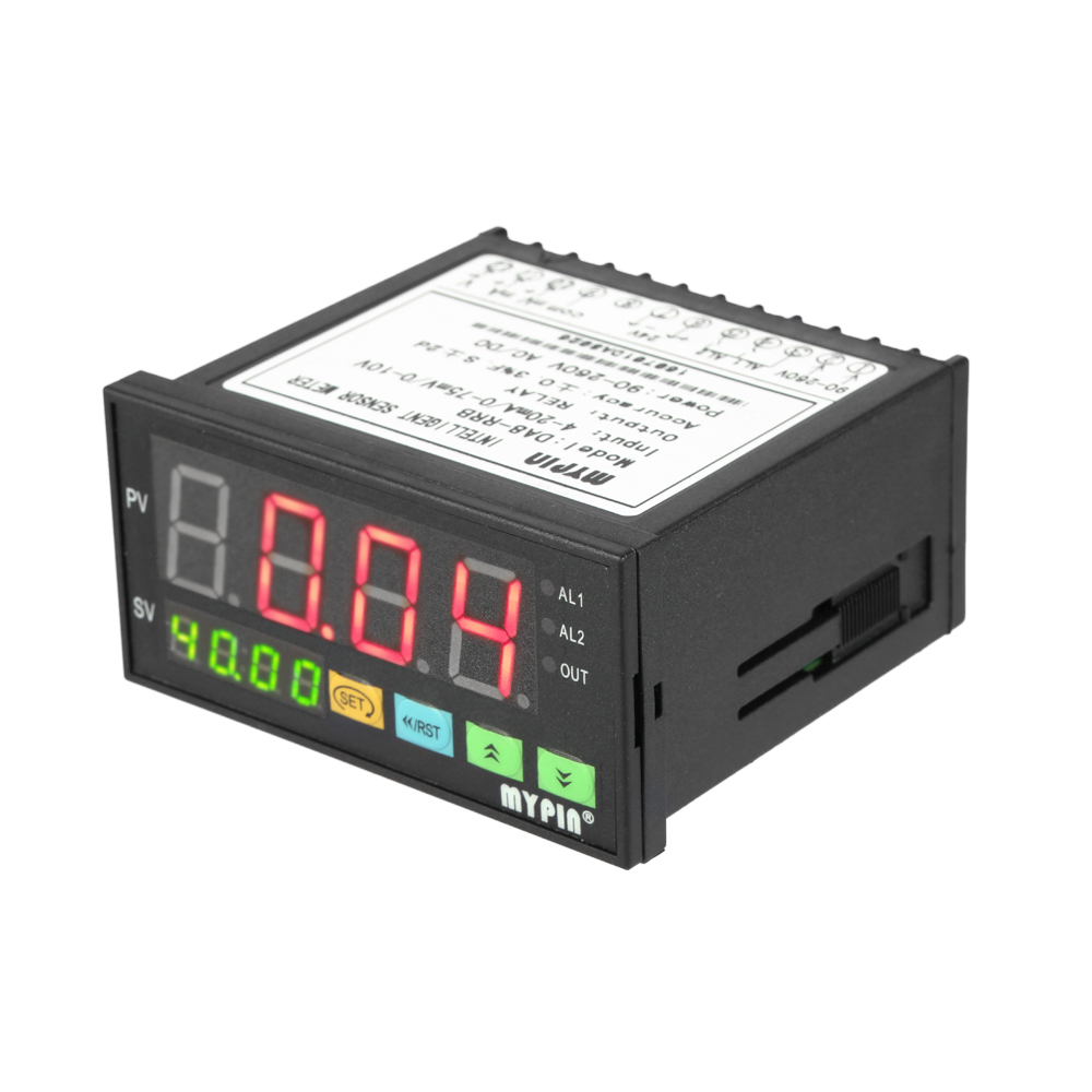 Digital Sensor Meter Multi-functional Intelligent Pressure Transmitters LED Display 0-75mV/4-20mA/0-10V 2 Relay Alarm Output
