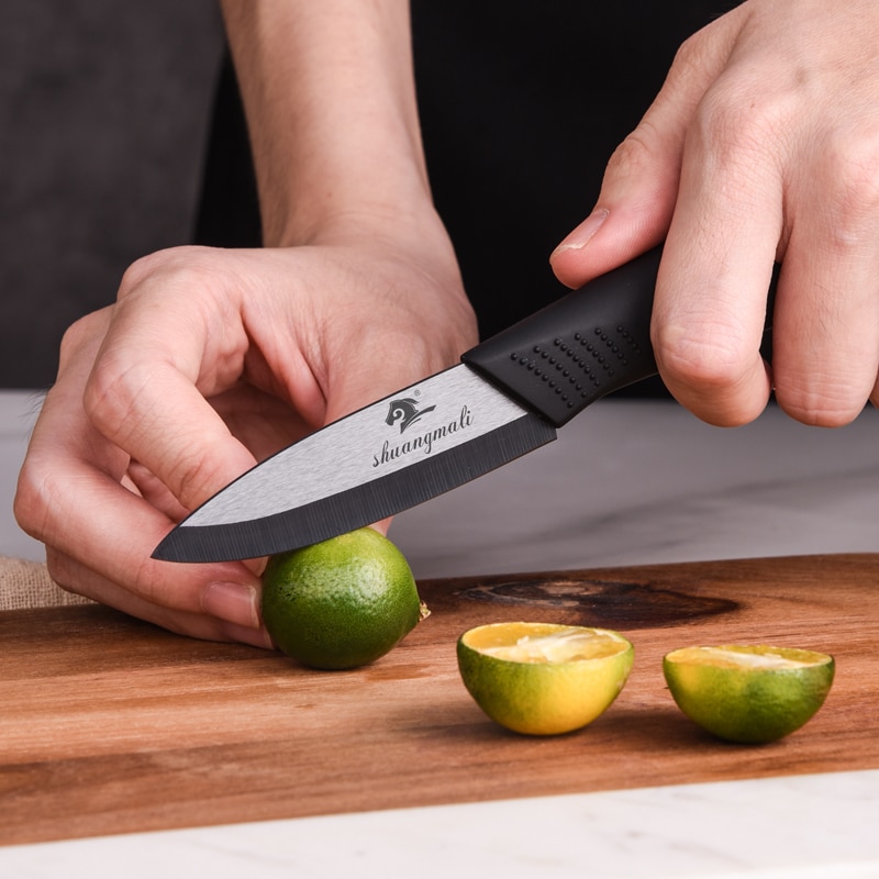 4 stk keramiske skæreknive sæt abs&tpr håndtag hjemmekøkken madlavning redskabskniv kødskræller frugtknive
