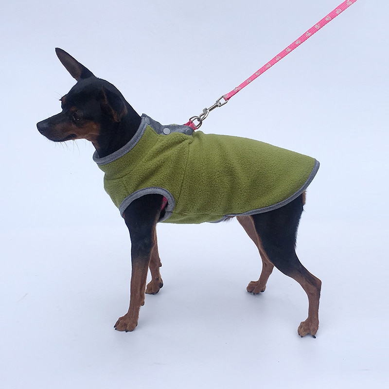 Pas cher chien vêtements hiver automne polaire vêtements pour animaux de compagnie pour petits chiens moyens gilet chemise manteau avec boucle uppy chien Costume