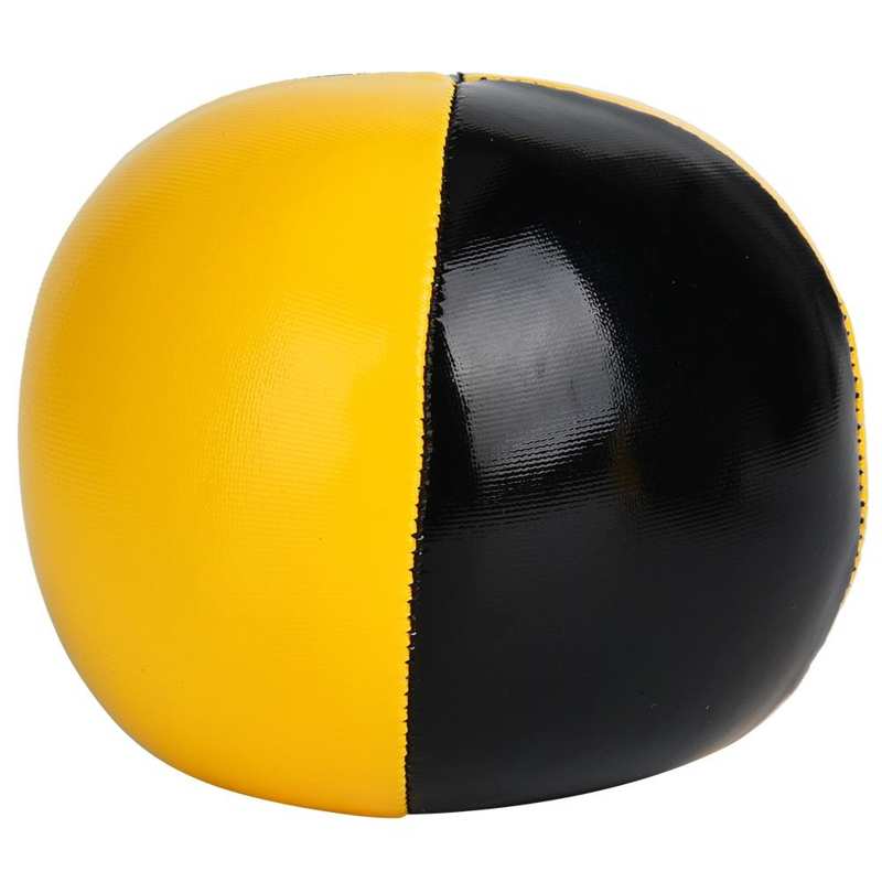 3PCS Yellow Black PU Thud Juggling Balls Clown Playing Juggle Ball for Beginner