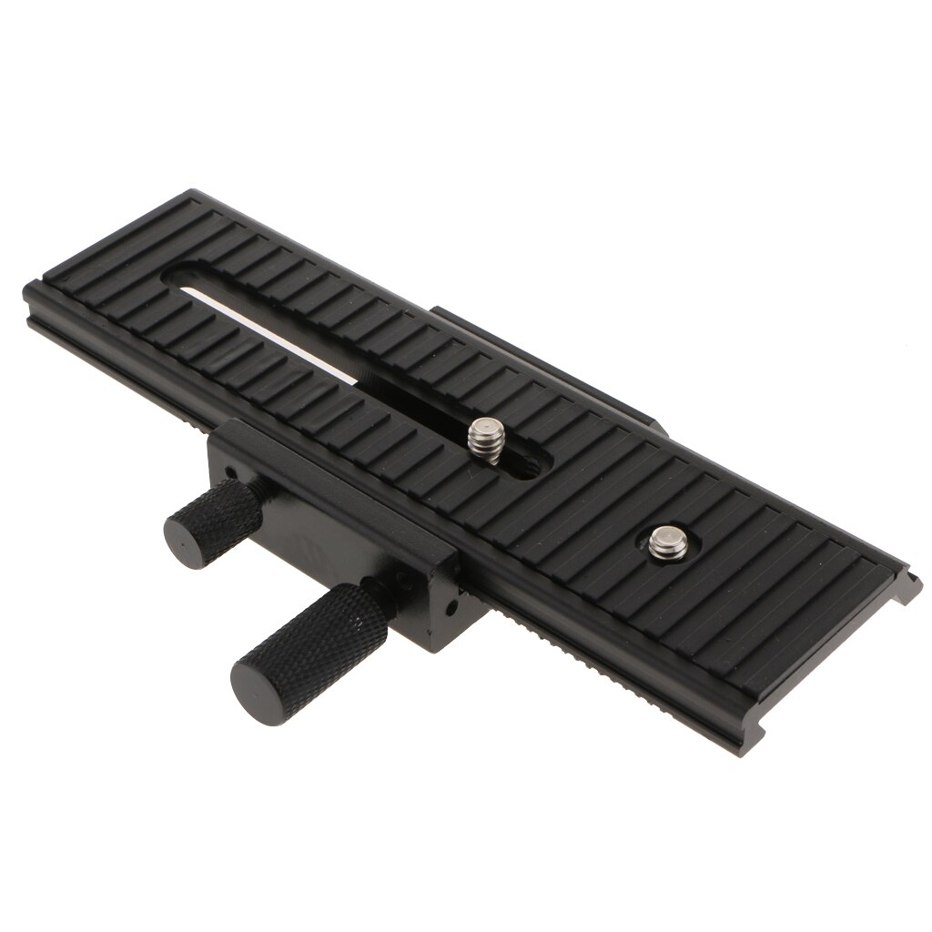 Tripod Head Mount Micrometric Positioning Sliding Plate 1/4 inch Screw Quick Shoe Universal