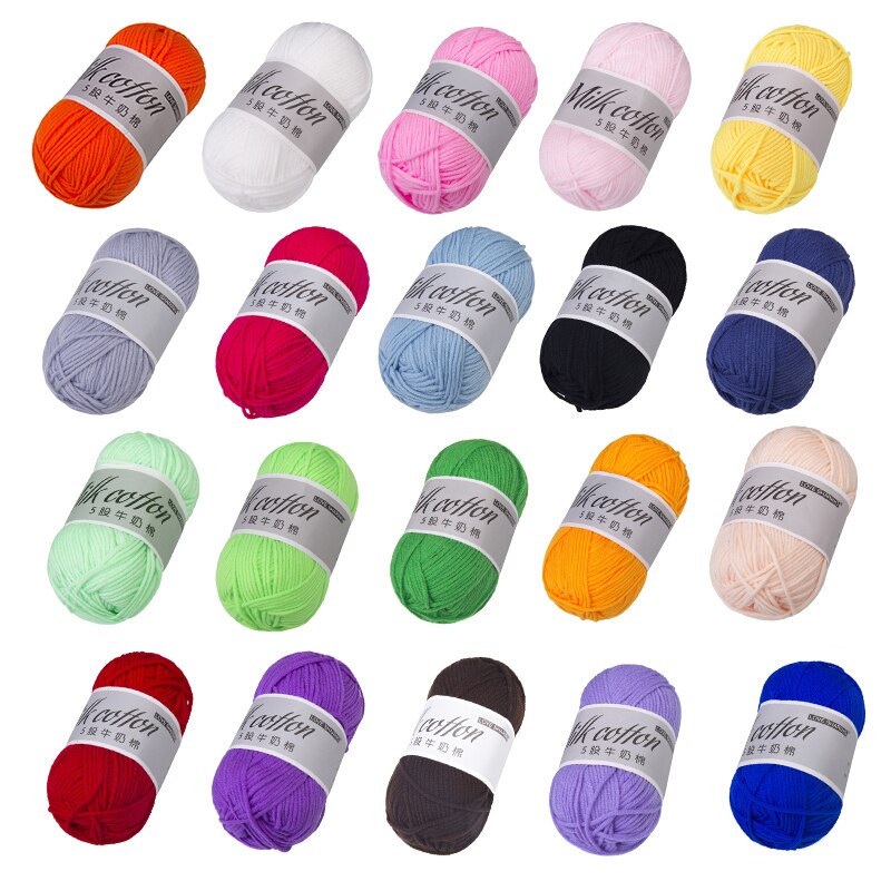 1Pcs 50G Melk Katoenen Garen Comfortabele Wol Gemengd Garen Kleding Naaien Garen Hand Breien Sjaal Hoed Garen Haak breien Garen