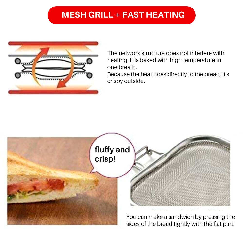 Stainless Steel Baking Rack Bread Sandwich Grilling Net Cooling Rack for Home Baking Tools