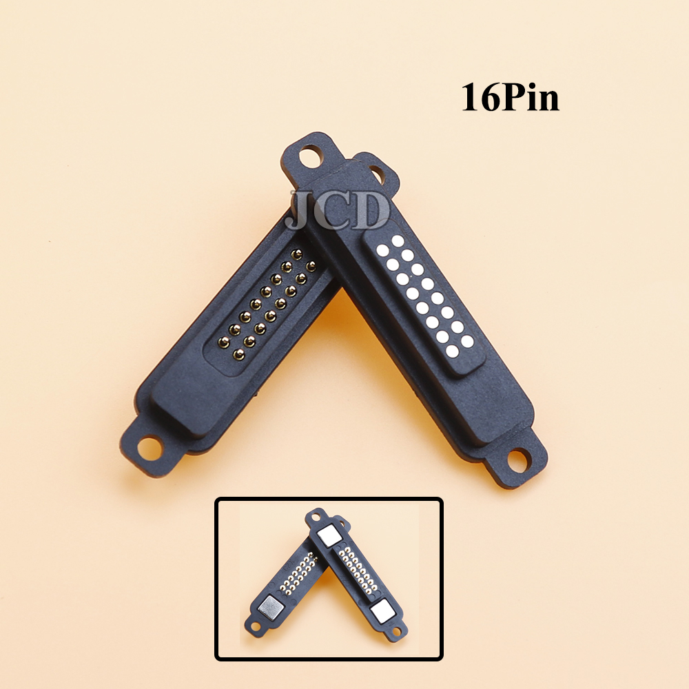 1Pair 13/14/15/16/17/18/19/20Pin Waterproof Magnetic Pogo Pin Connector 2A Male Female Pogopin Spring Loaded DC Power Socket: MULTI