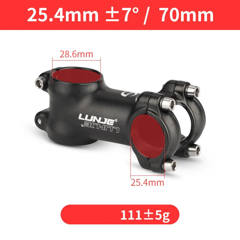 Ultrakevyt polkupyörän ohjainkannatin mtb maantiepyörän ohjainkannatin 25.4/31.8mm alumiininen maastopyörän ohjainkannatin ohjaustanko 7 astetta 60/70/80/90/100mm: Punainen