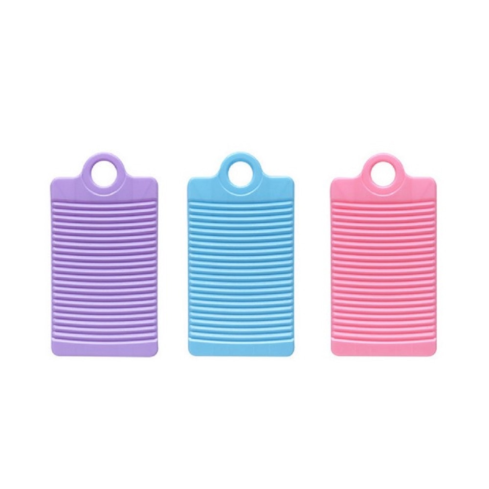 1 stk. tykkere smukke bærbare mini vaskebræt tøj rengøringsværktøjer antislip vasketøj tilbehør 4 farver plast vaskebræt