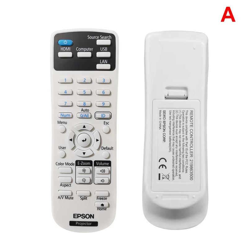 1 szt. Uniwersalny pilot do projektora zamiennik dla Epson CB-S03 S03 + W03 X03 W15 X17 X18: WHITE