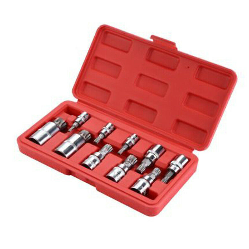 10pcs XZN 12 Point MM Triple Square Spline Bit Socket S2 Steel 4-18mm Tool Set Point Sockets