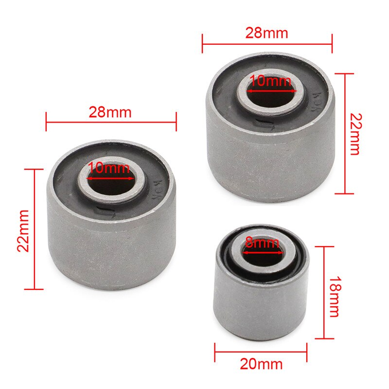 Paquete de 3 bujes de montaje del Motor GY6 para bujes de cárter de Scooter de 125/150CC para 139QMB 152QMI 157QMJ 125cc 150cc