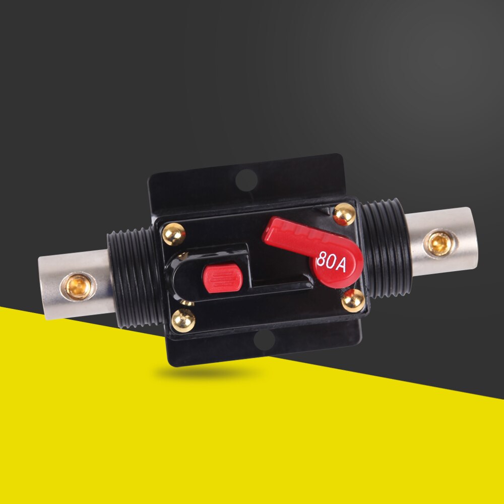 Interruptor de circuito estéreo 50/100/50/30/20/40/60/80A 12V 24V para coche y camión, amplificador de modificación de Audio, reinicio automático de fusible