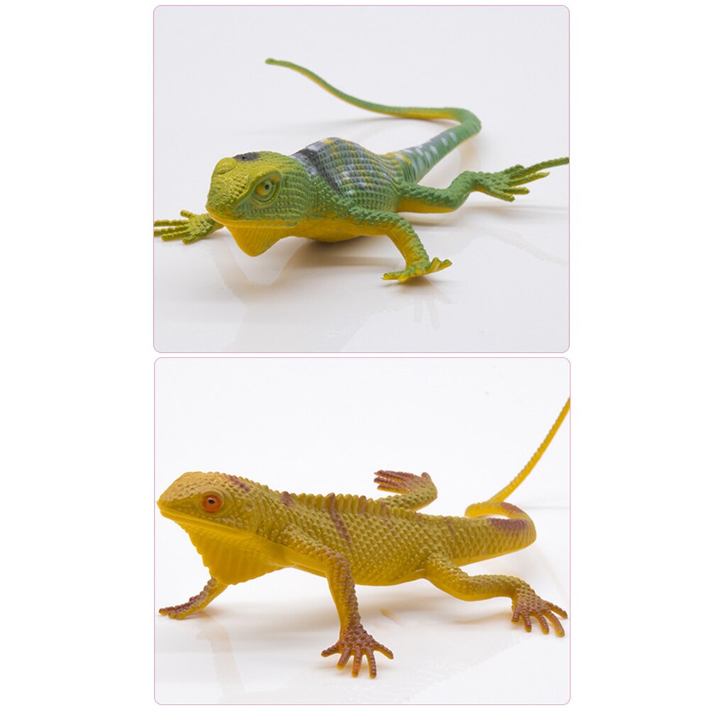 Jouet de Simulation de lézard rampant, 12 pièces, modèle Animal, doux et solide, Science éducative, jouet d&#39;apprentissage cognitif pour enfants,