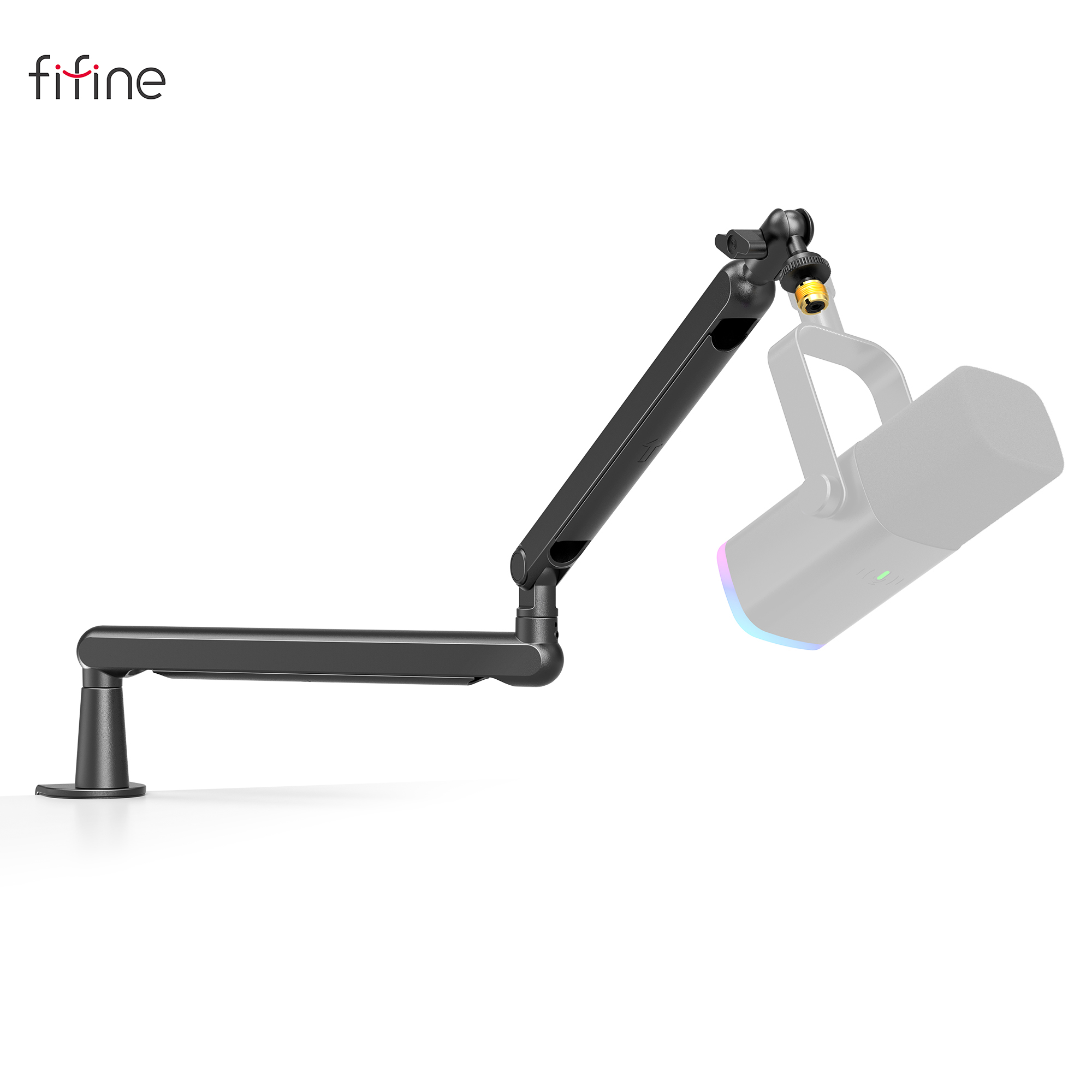 Soporte de micrófono de brazo de perfil bajo ajustable FIFINE con gestión de cables/soporte de escritorio, pluma de suspensión para Ampligame AM8-BM88 K688