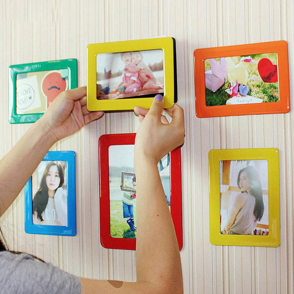 Mini cadre Photo magnétique Rectangle 5/6/7/8/10 pouces | Cadre Photo magnétique, cadre Photo magnétique, bricolage, réfrigérateur, décoration murale, Bar café maison, accessoires