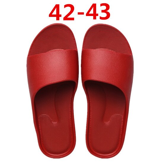 XiaoMi Mijia sandals men and women non-slip wear-resistant EVA thick bottom comfortable home slippers bathroom bath: Red 42-43