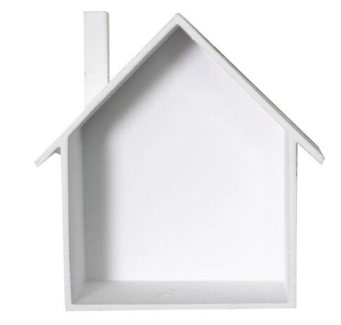 Étagère murale en bois colorée rétro, décoration créative pour maison en forme d'étagère, décoration artisanale pour chambre d'enfants WF925: white