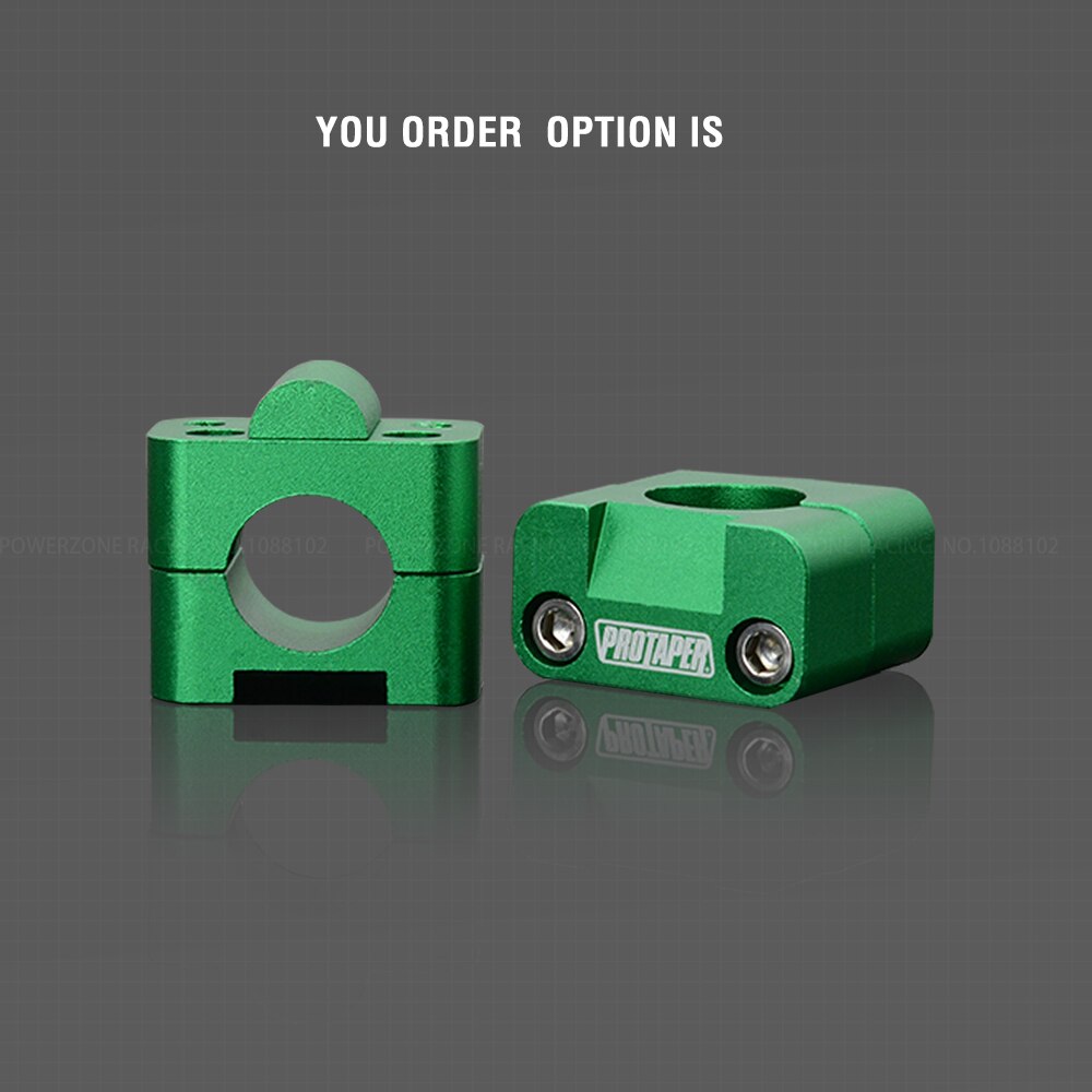 Aluminum Alloy Clamps for Motorcycle 22mm 7/8" Handlebar Riser Mount Irbis Bars kayo Motocross Enduro MX TTR T 250 Parts: Green