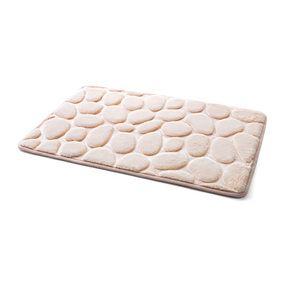 Sklisikkert rullestein flanell badteppe badematte badeteppe skumpute dusj kjøkken gulvteppe 40*60cm коврик для ванной^ 25: F