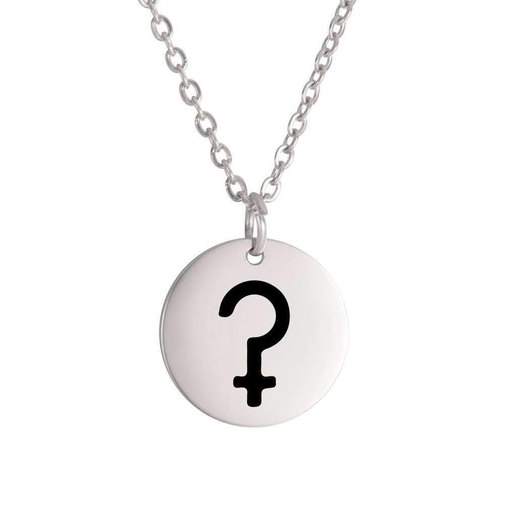 Dawapara Planeet Symbool Amulet Kleine Charme Ketting Jupiter Saturnus Pluto Neptunus Planetaire Alchemische Symbolen Roestvrij Staal: Goud / Blue Zinc Plated
