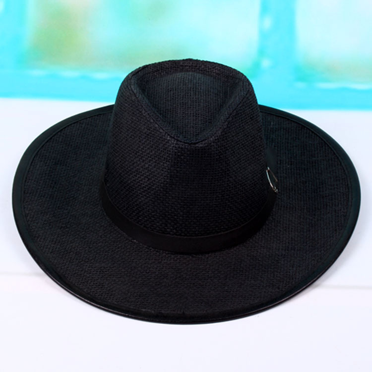 rubin vicky vest cowboy stråhatt til menn og kvinner jazzhatt utendørs sommerhatt