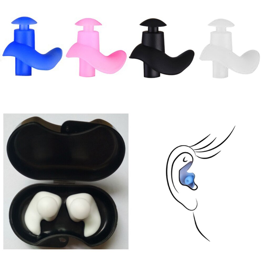 4 paar waterdichte, draagbare en duurzame oordopjes met paddestoelvormige structuur, waterdichte oordopjes voor zwemmen, kinderen: Foto 2