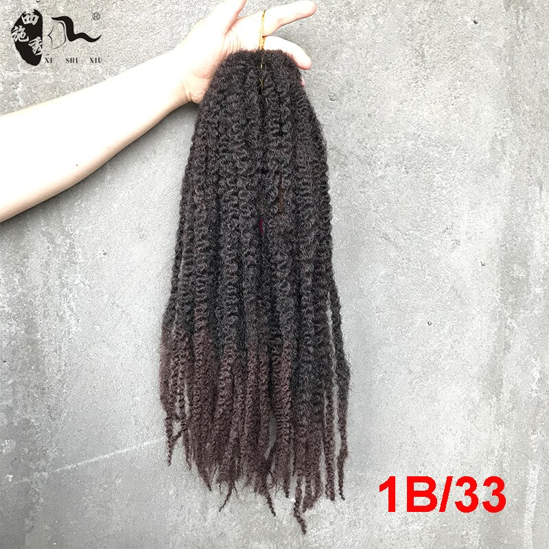 Syntetiskt fläthår 1 st/lot afro marley hair crochet diy flätor frisyrförlängning hög temperatur 18 & #39 ;& #39 ; xishixiuhair: 1b-33