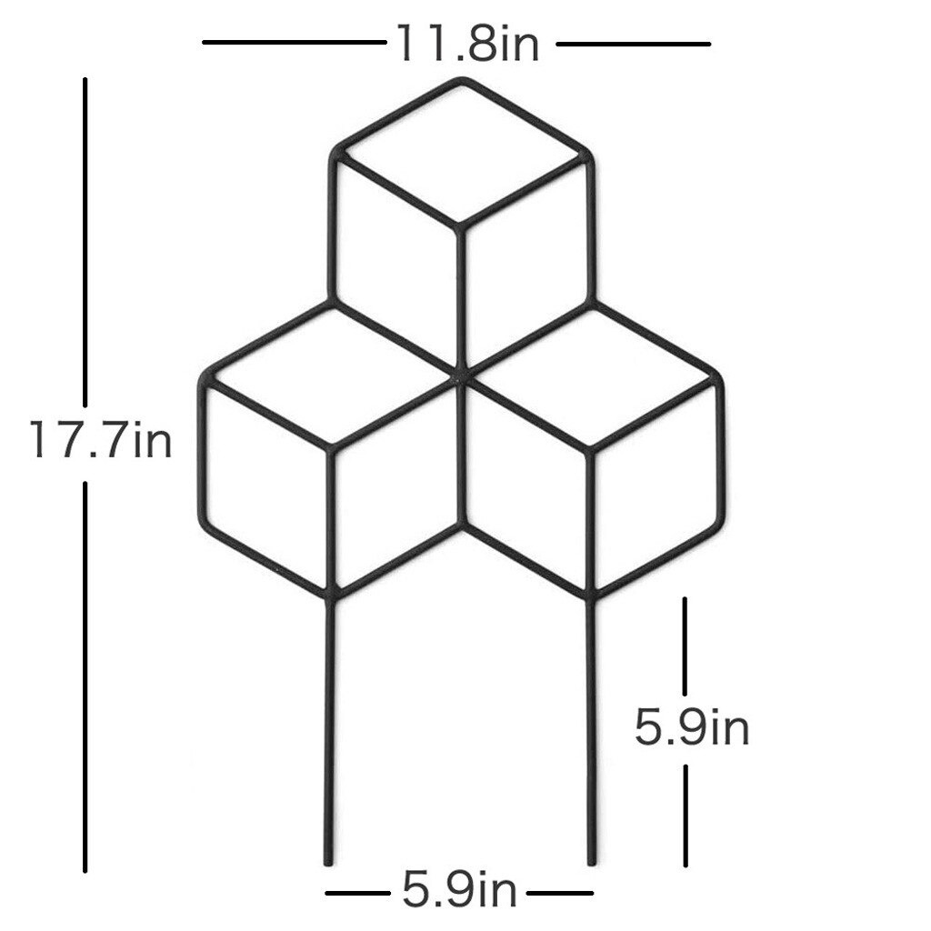 Seway Garden Metal-trellis Lattice-shaped Plant-trellis For Diy Potted Climbing Flowers Patio Wire Lattices Grid Panels#40