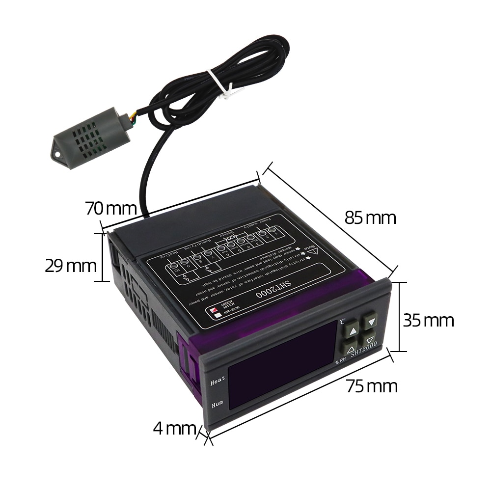SHT-2000 Temperature Controller Thermostat Humidity Control Thermometer Hygrometer Controller Thermoregulator 12V/24V/220V