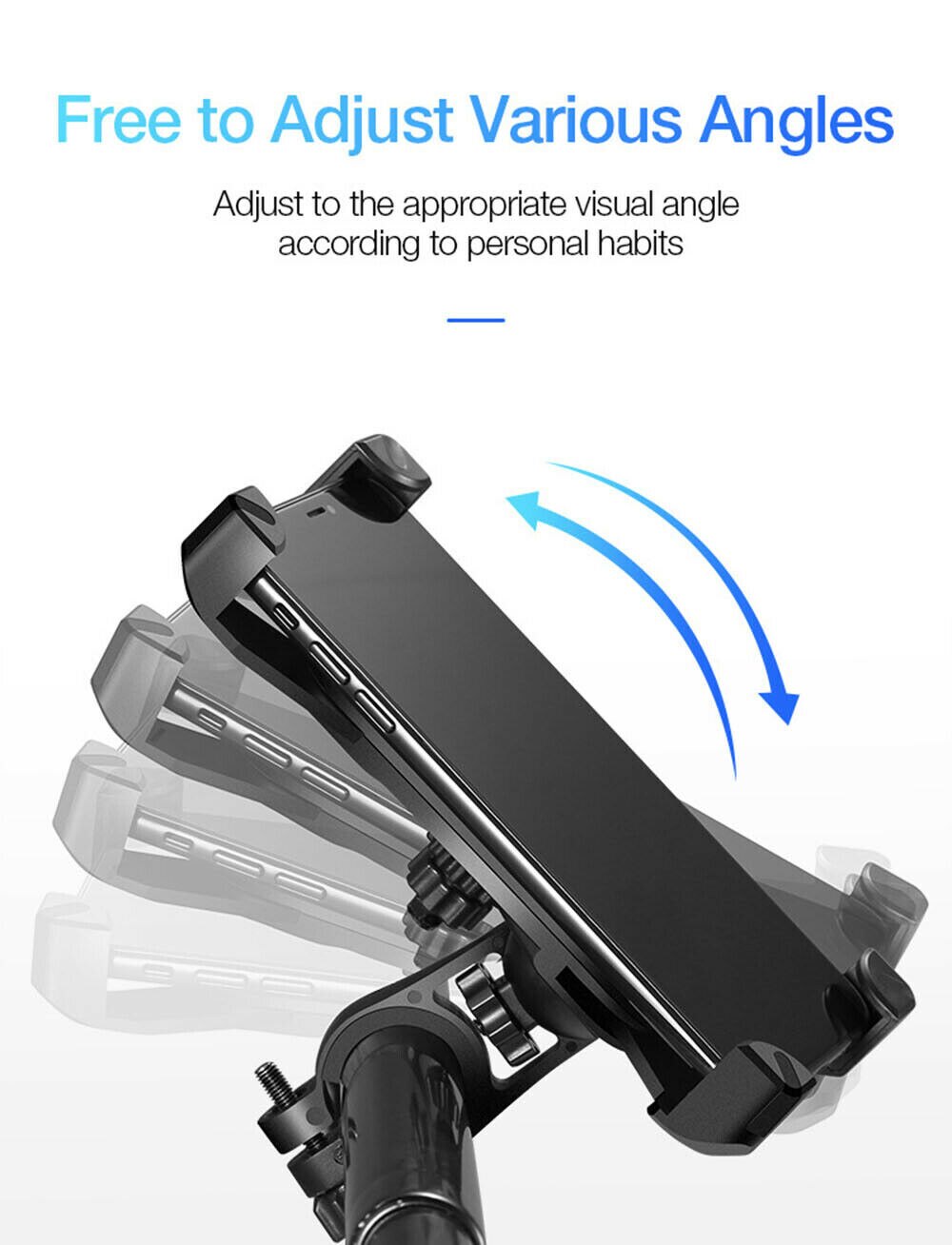 360 grad Universal Motorrad Fahrrad MTB Bike Lenker Halterung telefon Clip Ständer Halterung für 4-5,5 zoll Smart handys GPS