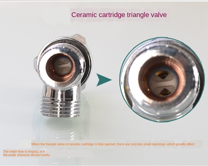 Triangle Valve 1/2IN 3/4IN Copper Ball Core Natural Gas Pipeline Stop Valve Eight-character Valve Large Flow Switch Ball Valve