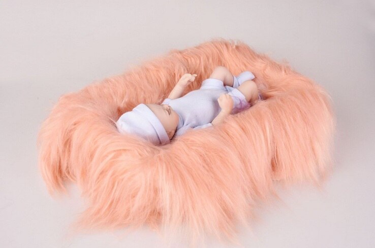 Doux bébé fourrure couvertures fausse fourrure fond couvertures mignon infantile enfants Fotografia De bébé Fotografia directe: Skin pink