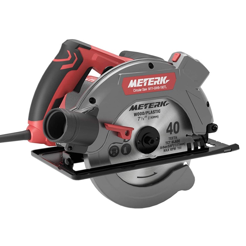 METERK-sierra Circular portátil con cable, 1500W, 110-240V, 190mm, cuerpo de aluminio, para carpintería, sierra eléctrica de mesa, novedad de 2022