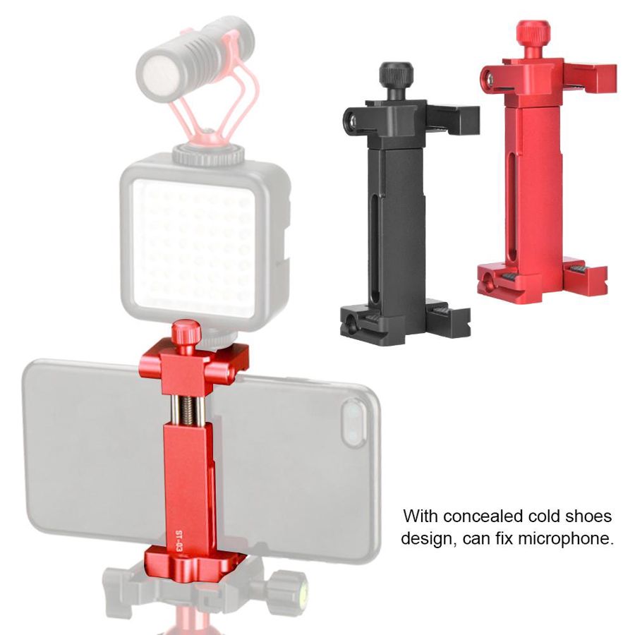 Ulanzi fotografia ST-03, soporte de Clip plegable de Metal para teléfono inteligente con placa de liberación rápida y zapatos fríos para teléfono móvil