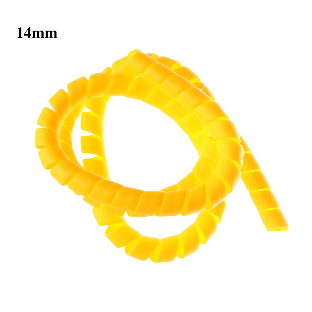 10/14mm spiraalilankajärjestäjä kääre putki palosuojattu kaapeliholkki monivärinen kaapelikotelo kaapeliholkit käämitysputki 1 metri: Keltainen / 14mm