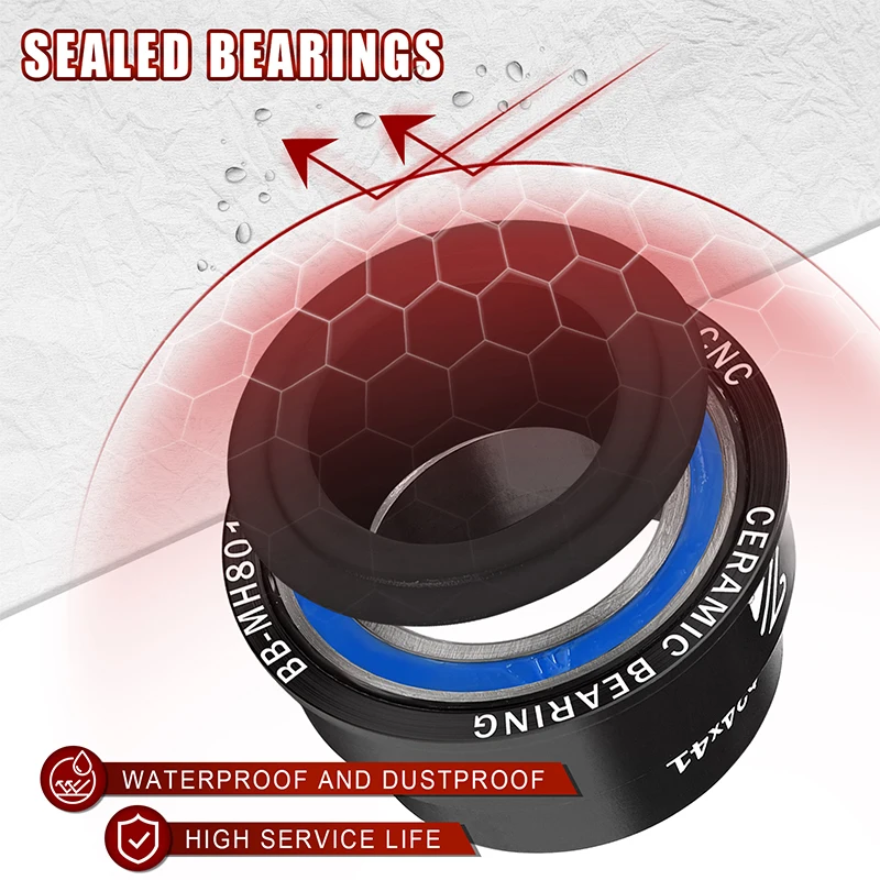 BUCKLOS Bike Pressfit Bottom Bracket BB86/92 Road Mountain Bike Bottom Bracket Sealed Bearing 24mm Ultralight Bicycle BB Parts