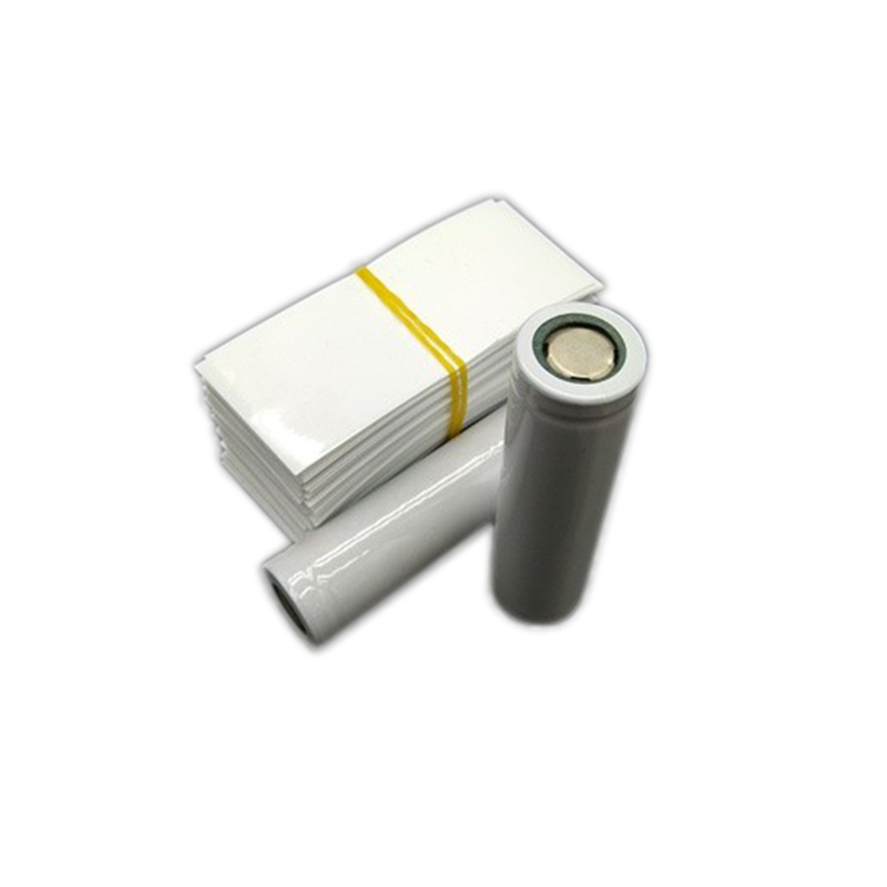 100Pcs 18650 Lithium Battery Heat Shrinkable Sleeve Battery Cover Skin Pvc Heat Shrinkable Film Shrink Tube: WHITEx100pcs