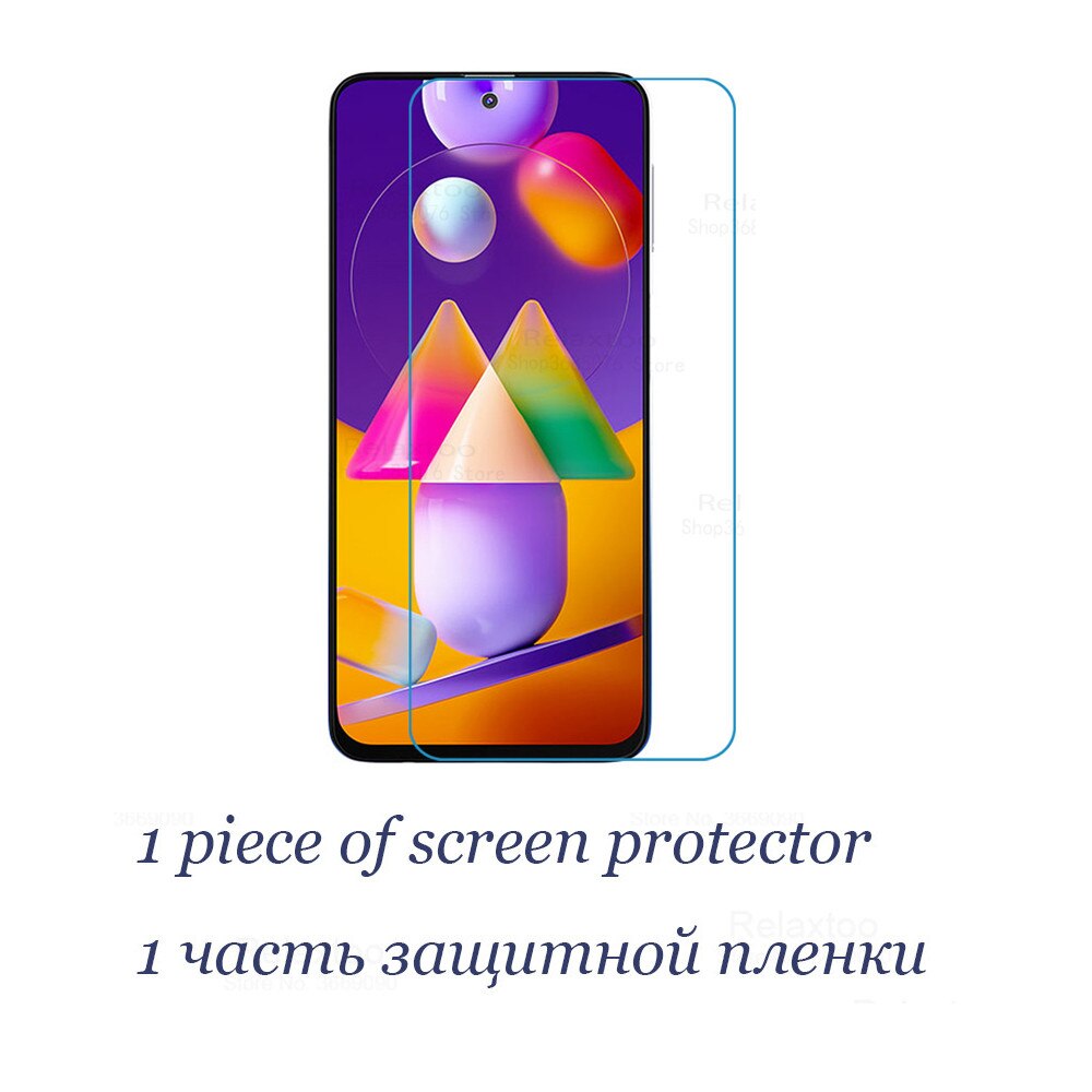 Case, beschermende Glas Samsun M31s Gehard Glas Lens Screen Protector Voor Samsung Galaxy M31s M 31 S 31 S Glas Galax m31s Case: for samsung m31s / front glass