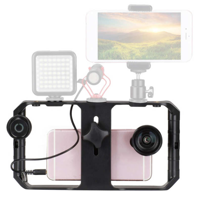 Universele Mobiele Telefoon Handheld Kooi Telefoon Stabilisator Live Schieten Volgen Shot