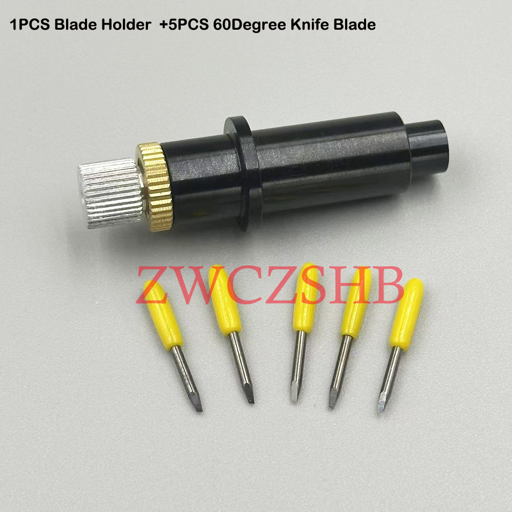 6PCS Cutting Plotter Mimaki Knife Blade Holder for Mimaki CG-60 CG-130 CJV150 CJV30 Printer Vinyl Cemented Carbide Blade Holders: Black on Yellow