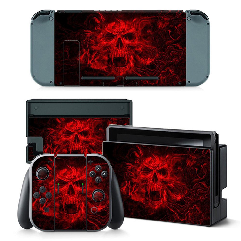 Custom Full Set Vinyl Decal Protector Skin For Nintendo Switch Console Controller Skin Sticker: TN-switch-0250