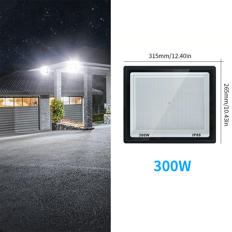 LED Spotlight High brightness 220V 10W 20W 30W 50W 100W 150W 200W 300W Waterproof IP66 Garden Outdoor Light lamp Reflector lamp: S / Red