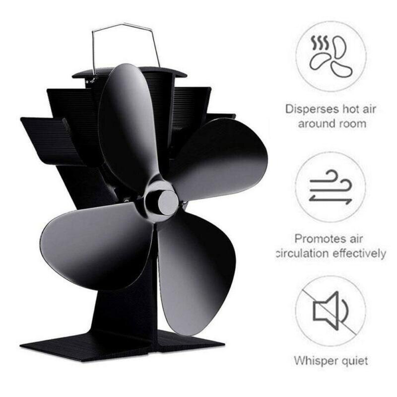 4 blade varmedrevet brændeovnsblæser til brændeovn/pejs øko ventilator