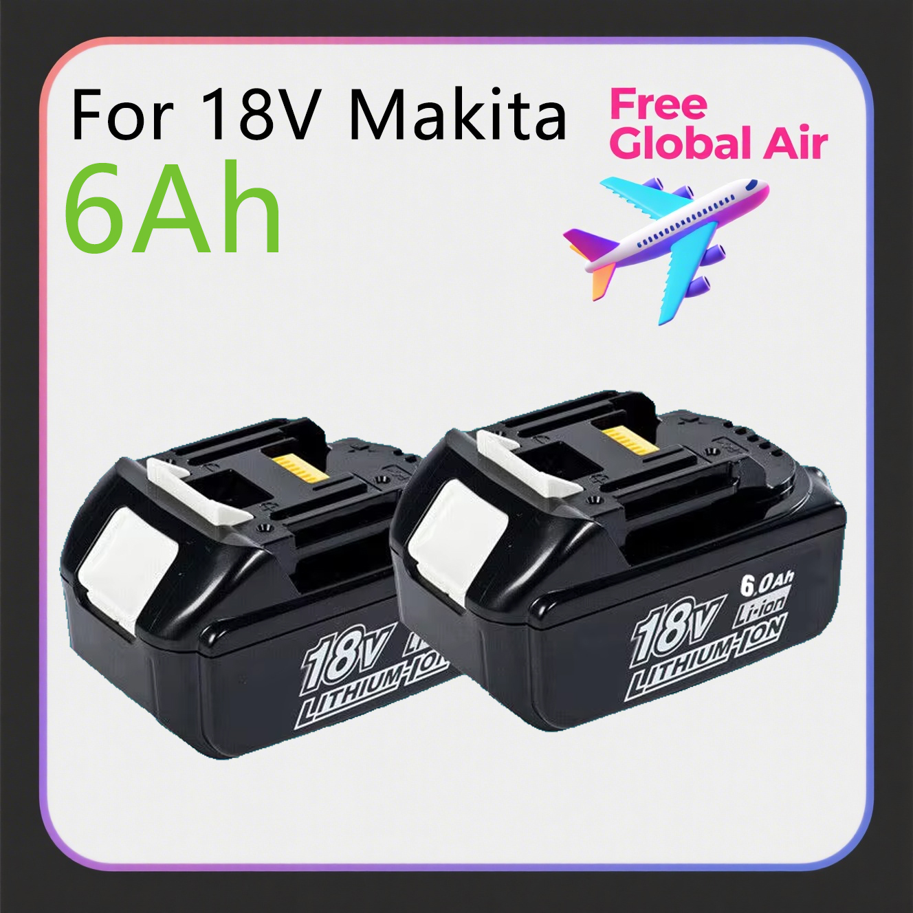 Makita 18v accu's, 6000 mah oplaadbare accu voor elektrisch gereedschap met led, li-ion vervangingsaccu lxt  bl1860b bl1860 bl1850