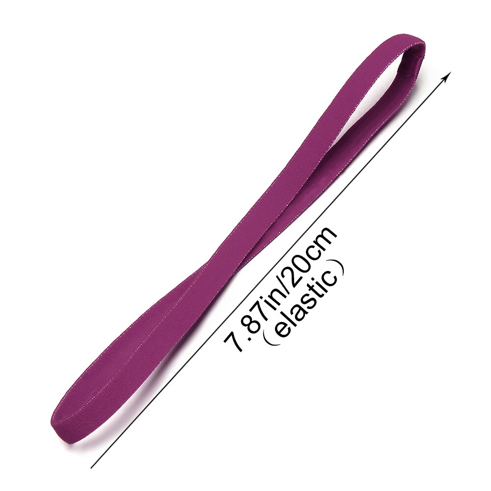 Diadema elástica fina de Color caramelo, cinta para la cabeza antideslizante para deporte, Yoga, gomas para el pelo, accesorios para el cabello, 1 unidad